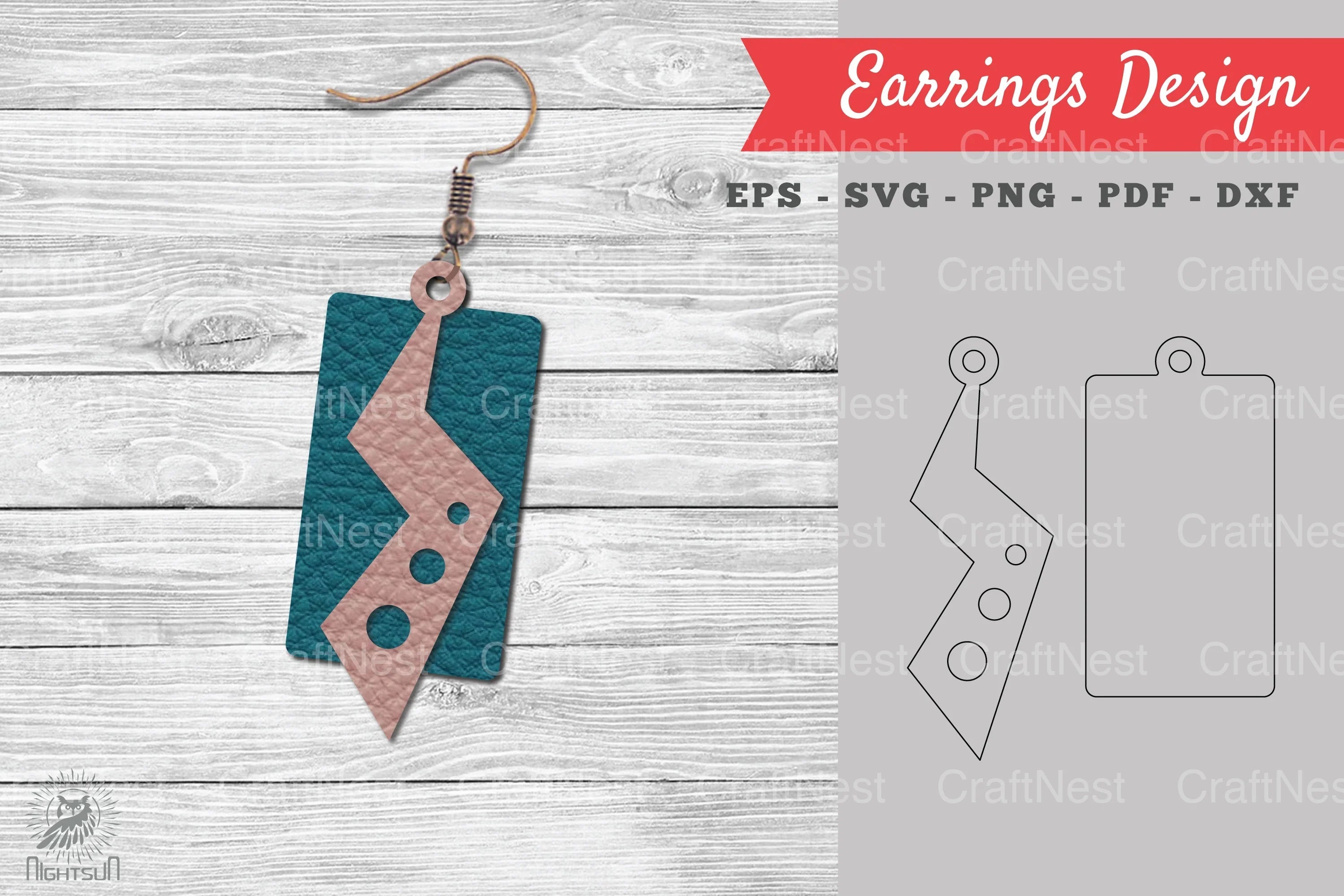 Leather Earring Design Clipart Bundle - CraftNest - Digital Crafting and Art