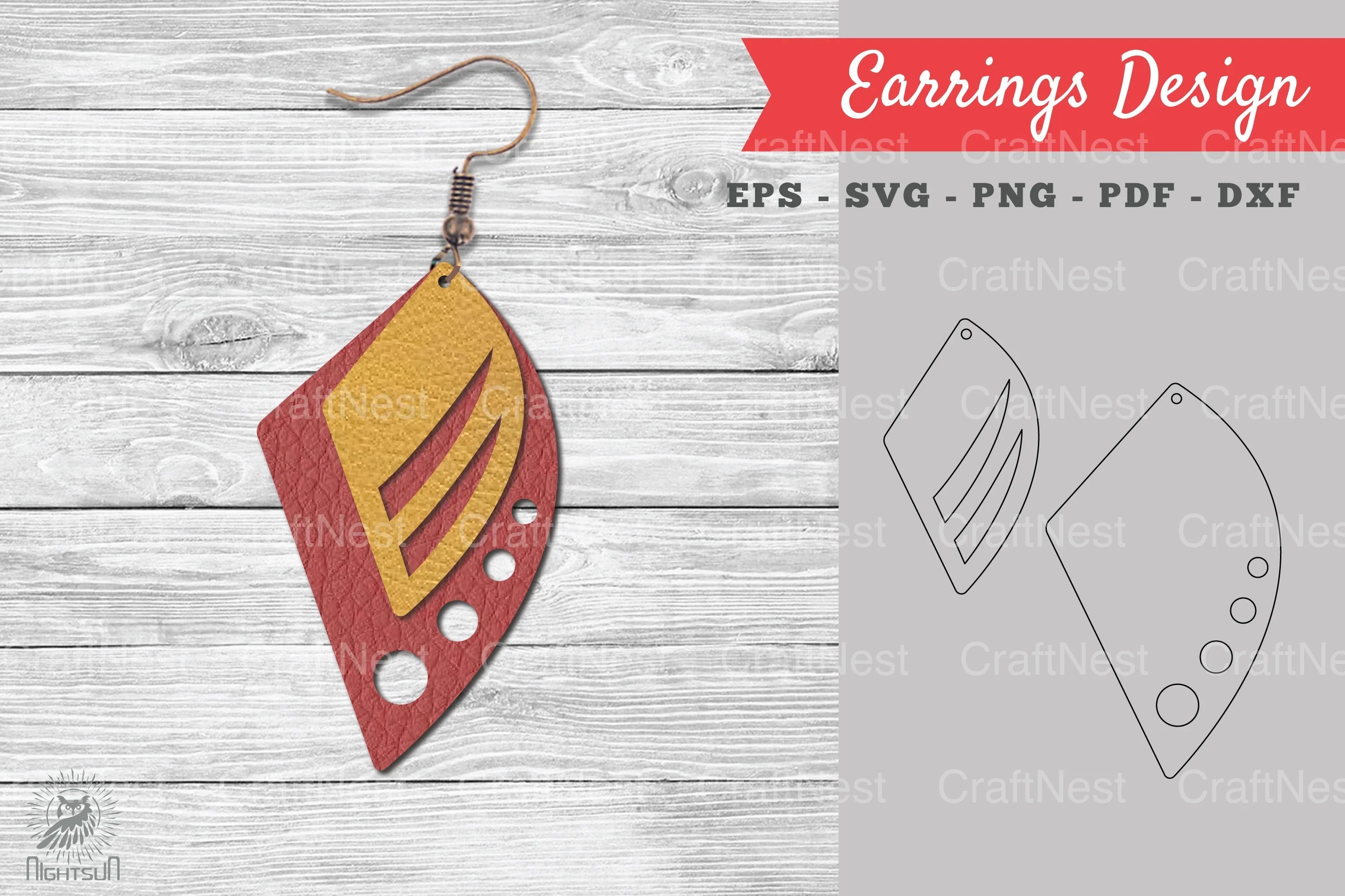 Leather Earring Design Clipart Bundle - CraftNest - Digital Crafting and Art