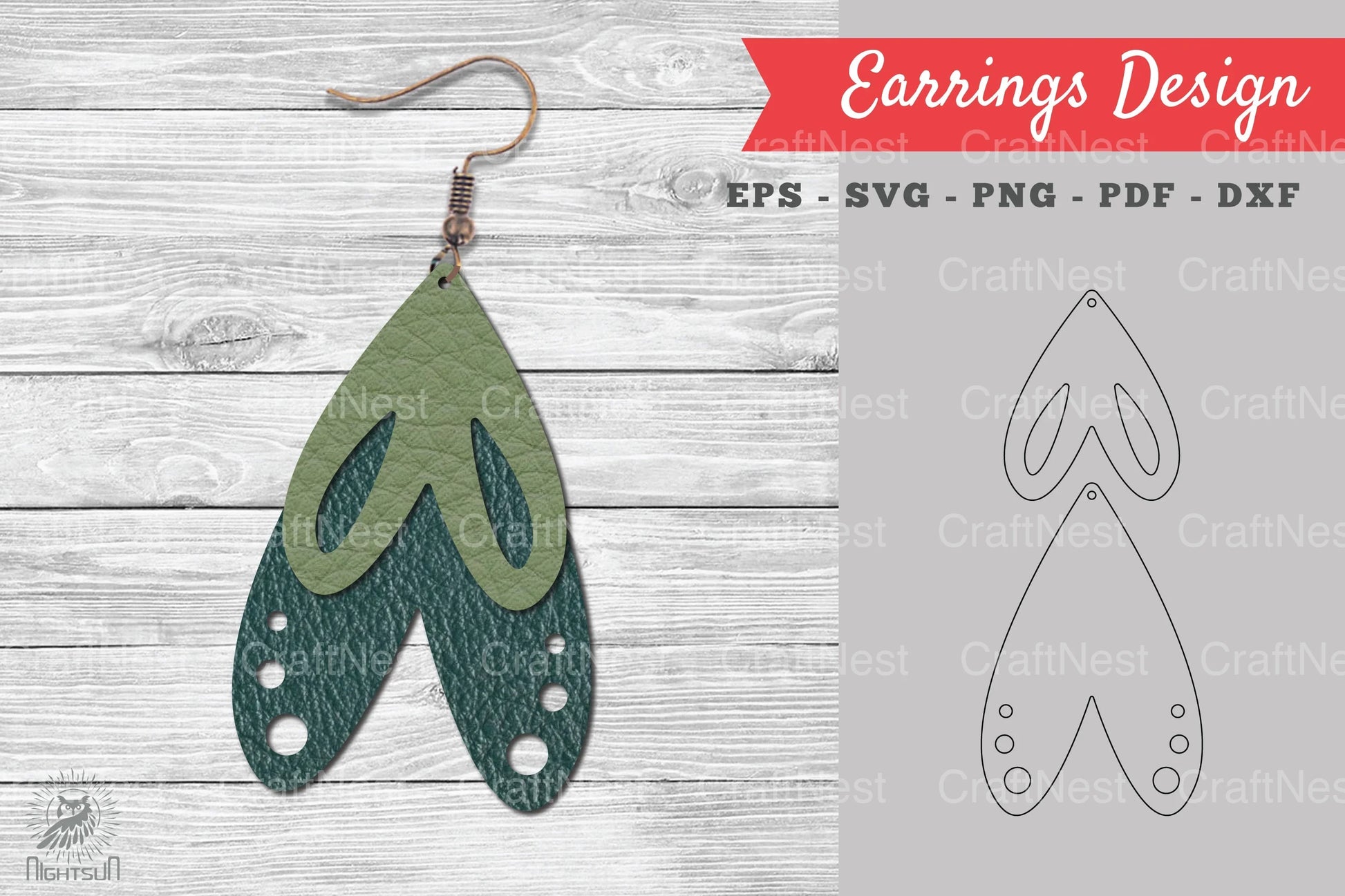 Leather Earring Design Clipart Bundle - CraftNest - Digital Crafting and Art