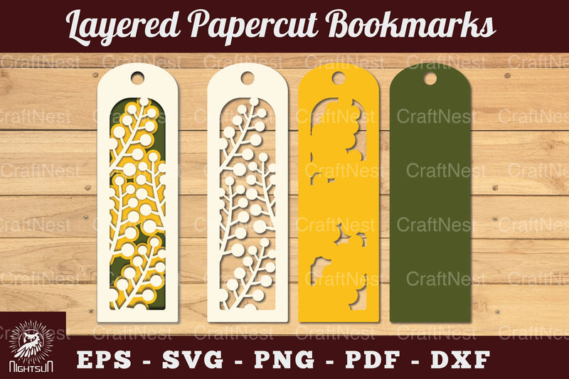 Leaves Bookmark SVG Bundle - CraftNest - Digital Crafting and Art