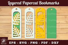 Leaves Bookmark SVG Bundle - CraftNest - Digital Crafting and Art