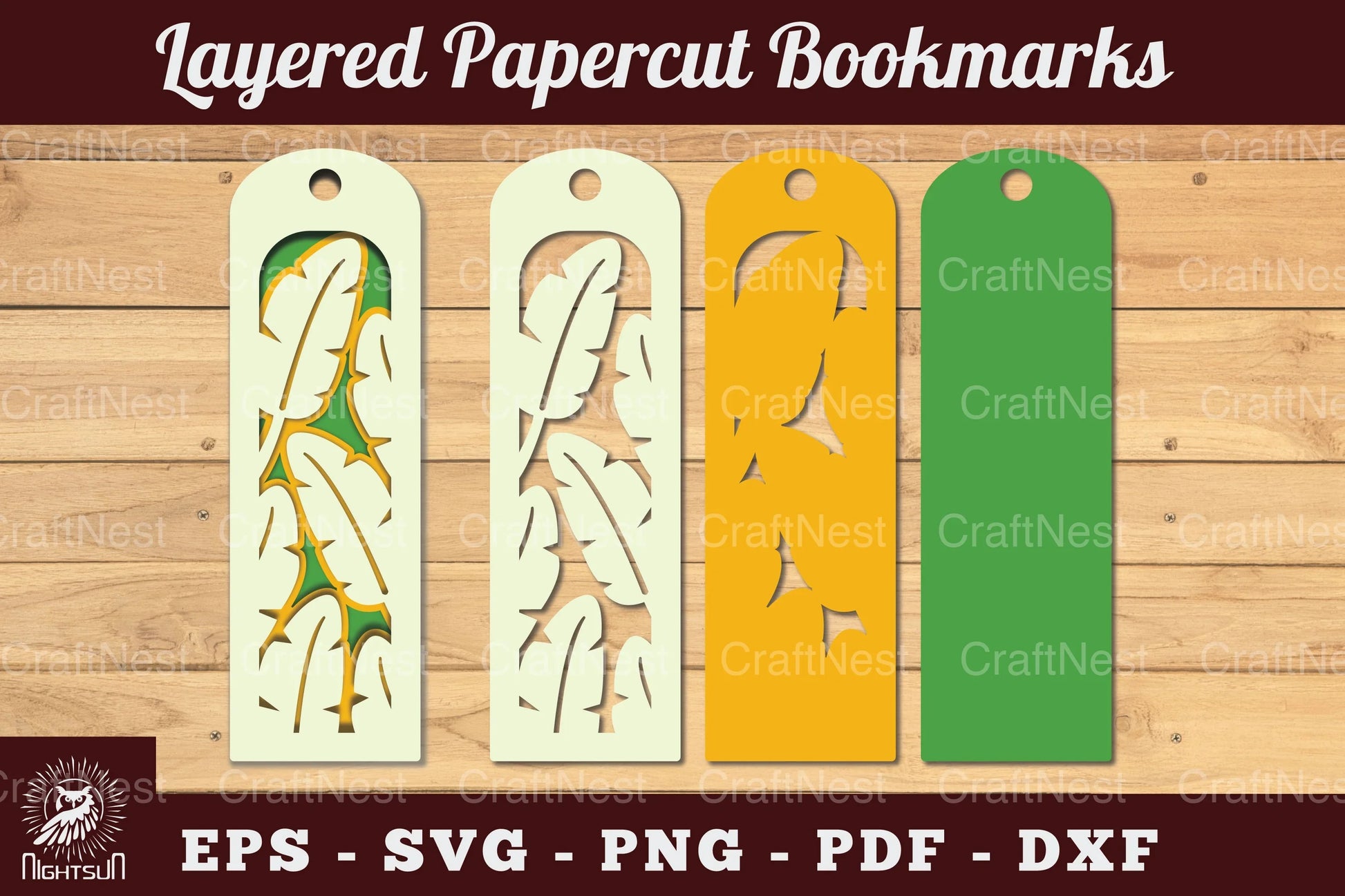 Leaves Bookmark SVG Bundle - CraftNest - Digital Crafting and Art