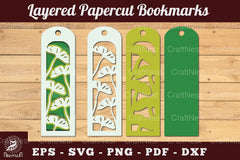Leaves Bookmark SVG Bundle - CraftNest - Digital Crafting and Art