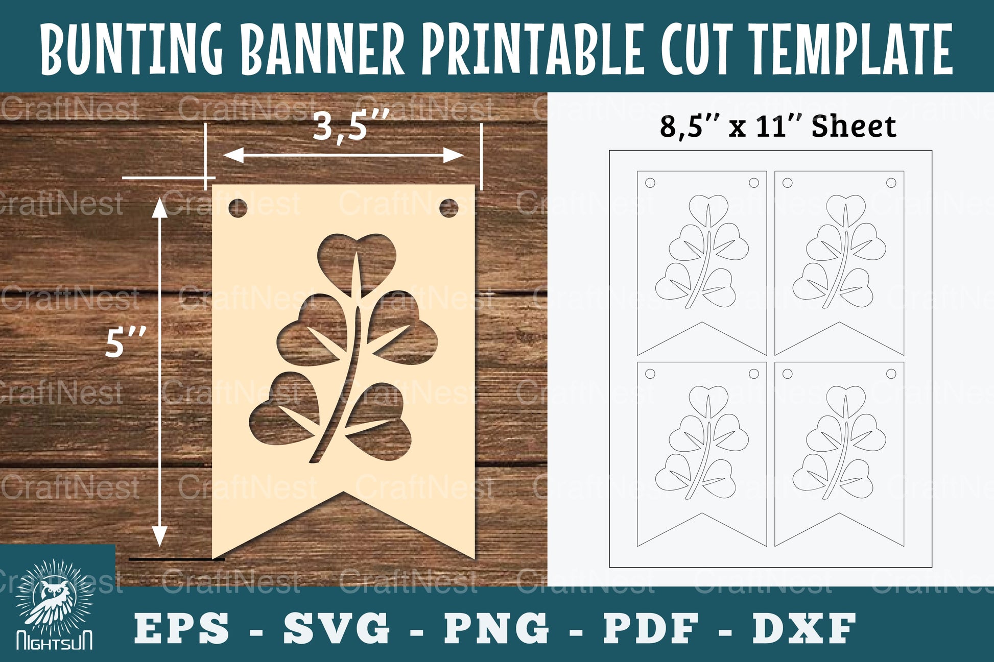 Leaves Bunting Banner Printable Clipart Bundle - CraftNest - Digital Crafting and Art