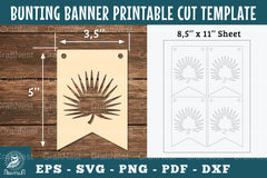 Leaves Bunting Banner Printable Clipart Bundle - CraftNest - Digital Crafting and Art
