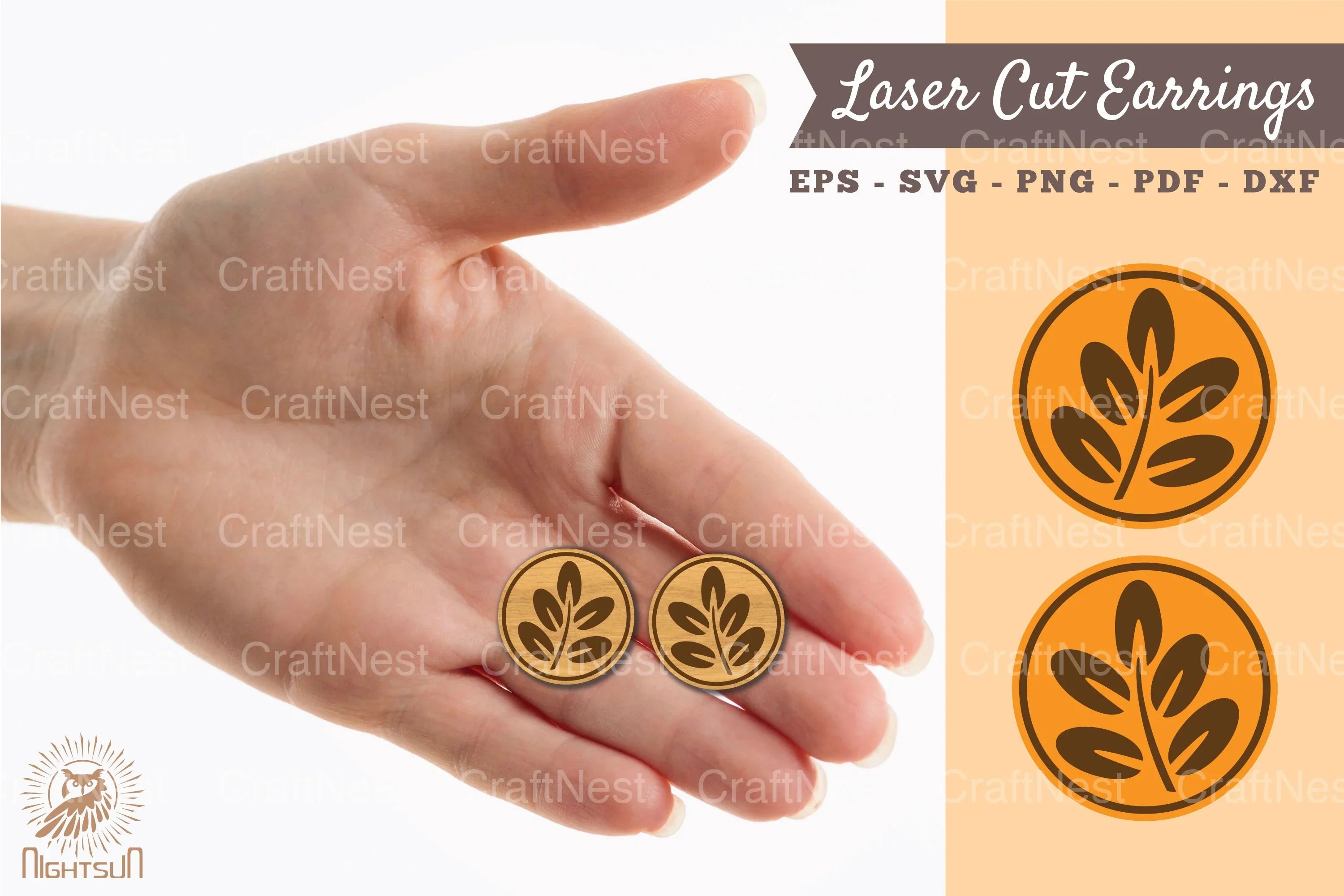 Laser Cut Leaves Earrings SVG Bundle - CraftNest - Digital Crafting and Art