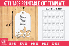 Printable Leaves Gift Tags Bundle - CraftNest - Digital Crafting and Art