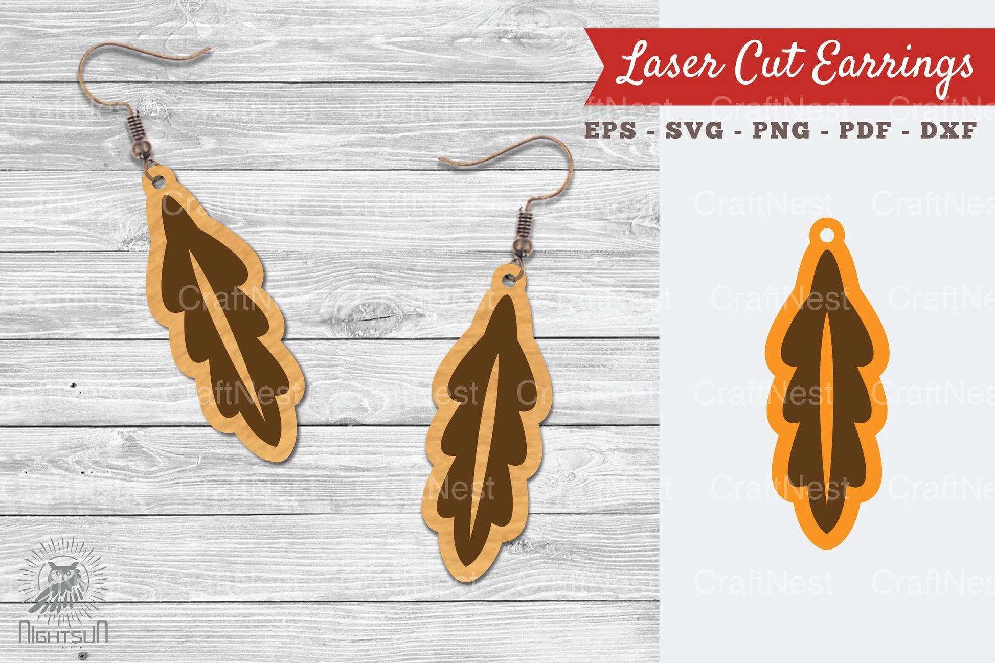Leaves Laser Cut Earrings SVG Bundle - CraftNest - Digital Crafting and Art
