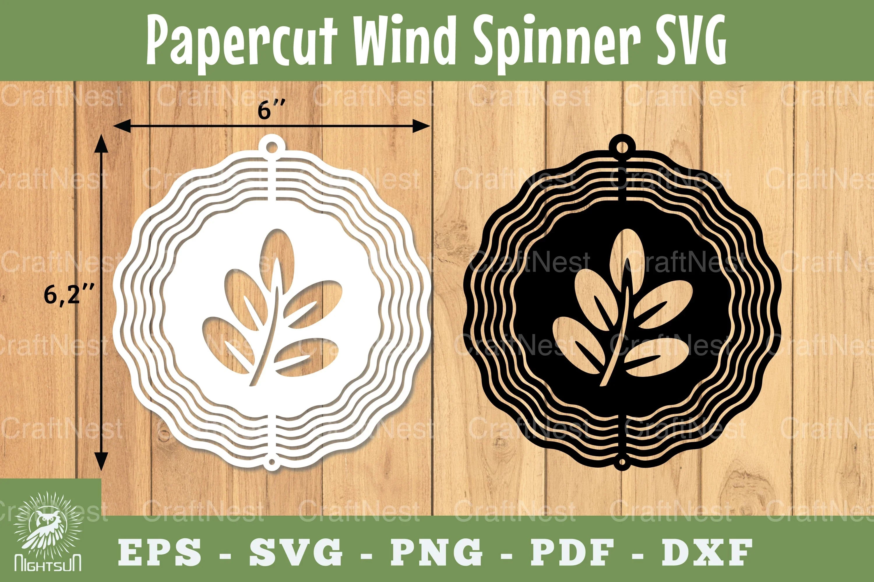 Leaves Papercut Wind Spinner SVG Bundle - CraftNest - Digital Crafting and Art