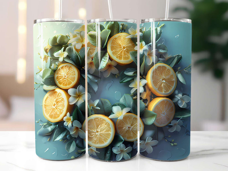 Lemon Summer 3 Tumbler Wrap - CraftNest - Digital Crafting and Art