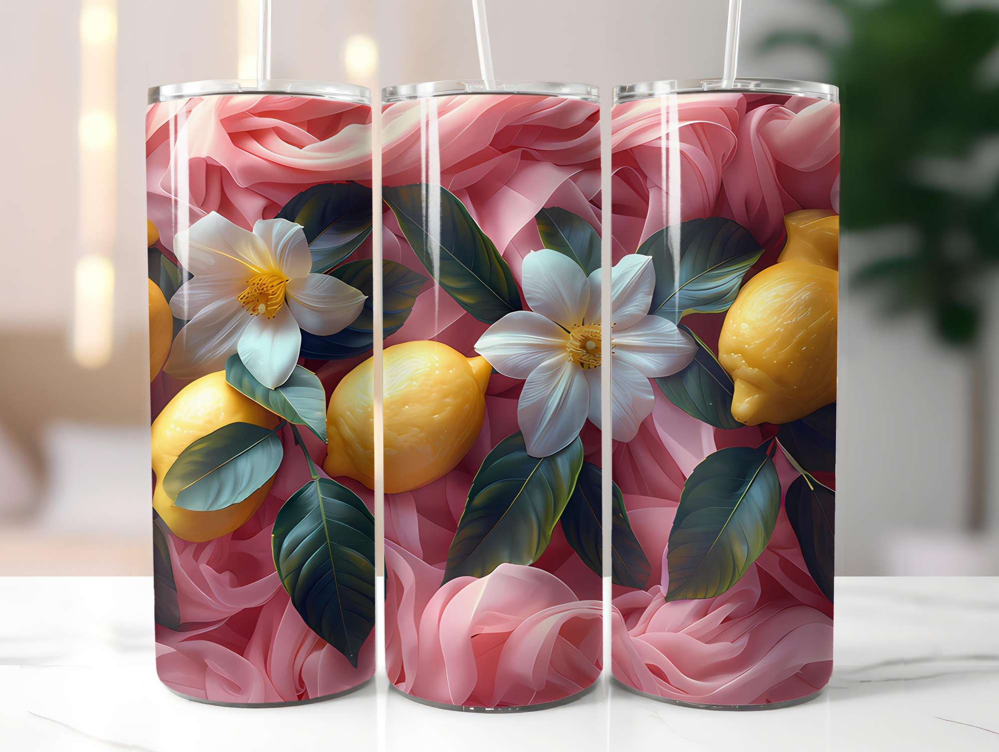 Lemon Summer 2 Tumbler Wrap - CraftNest - Digital Crafting and Art