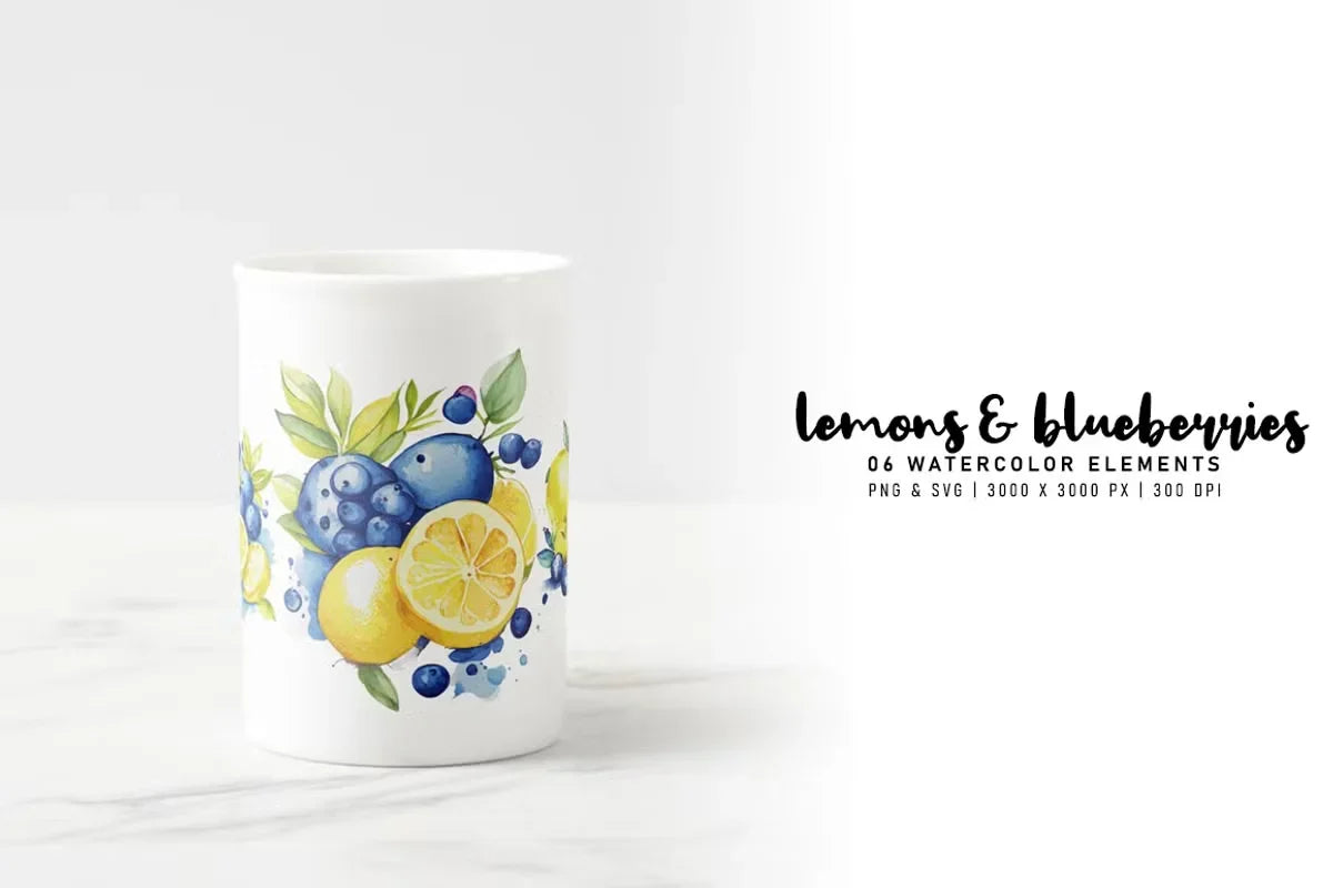 Lemons and Blueberries - CraftNest - Digital Crafting and Art