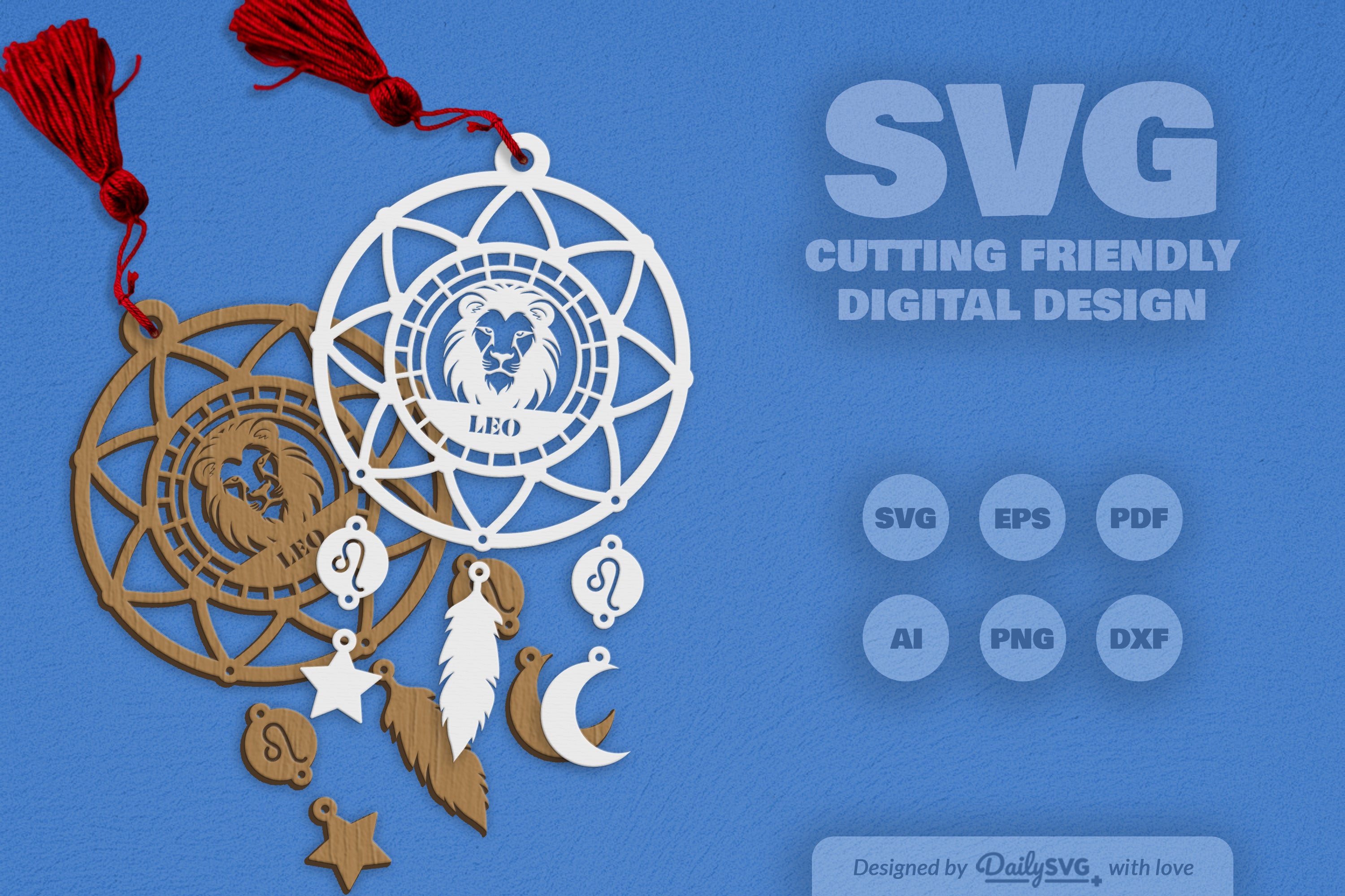 Leo Dream Catcher Set SVG Bundle 4