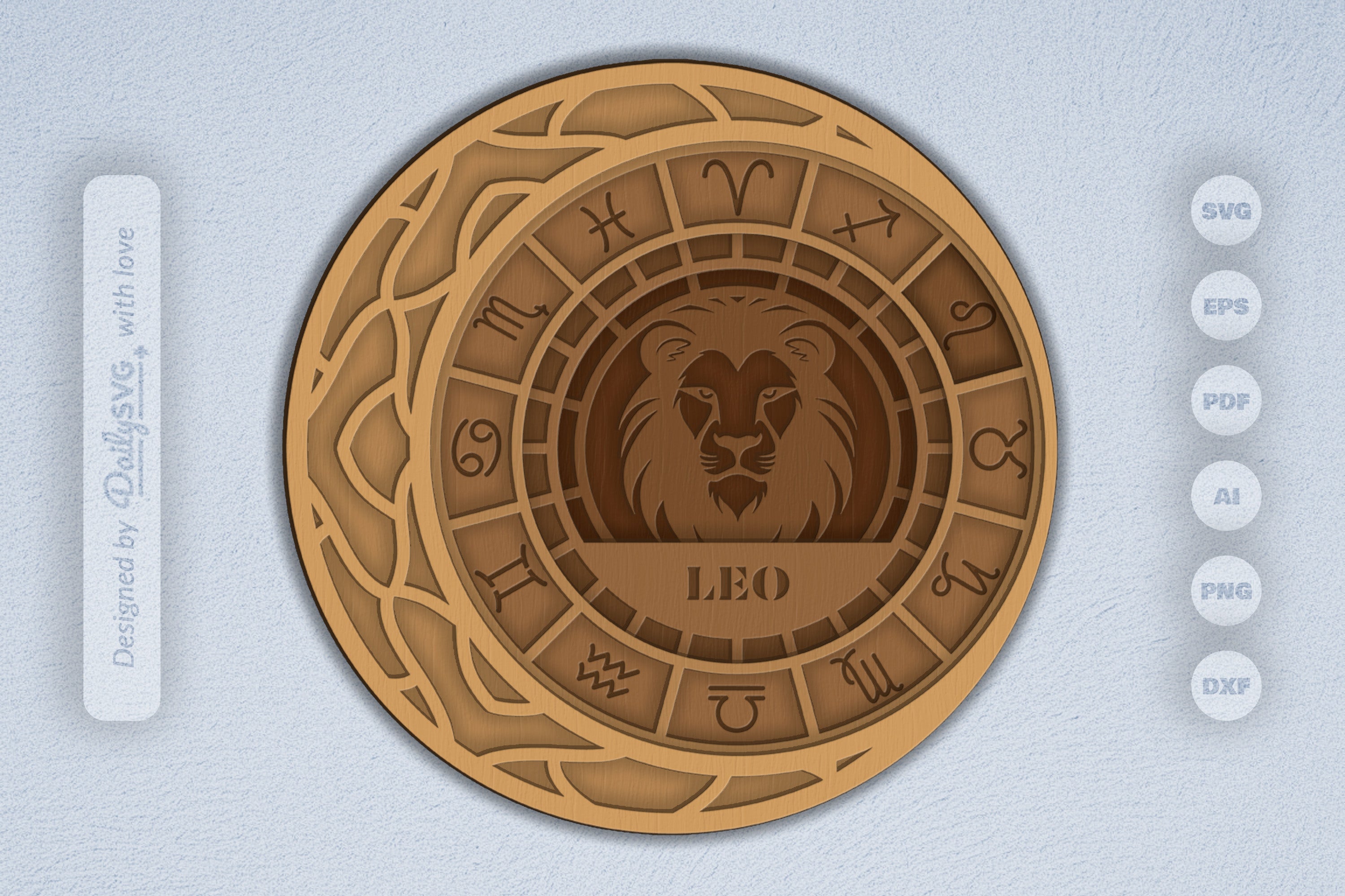 Leo Zodiac Laser Cut SVG Bundle