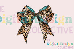 Leopard Turquoise Western Coquette Bow Clipart Bundle - CraftNest - Digital Crafting and Art