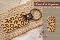 Leopard Pattern Laser Cut Keychain Design Bundle - CraftNest - Digital Crafting and Art