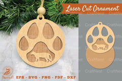 Leopard Paw Laser Cut Ornament Clipart Bundle - CraftNest - Digital Crafting and Art