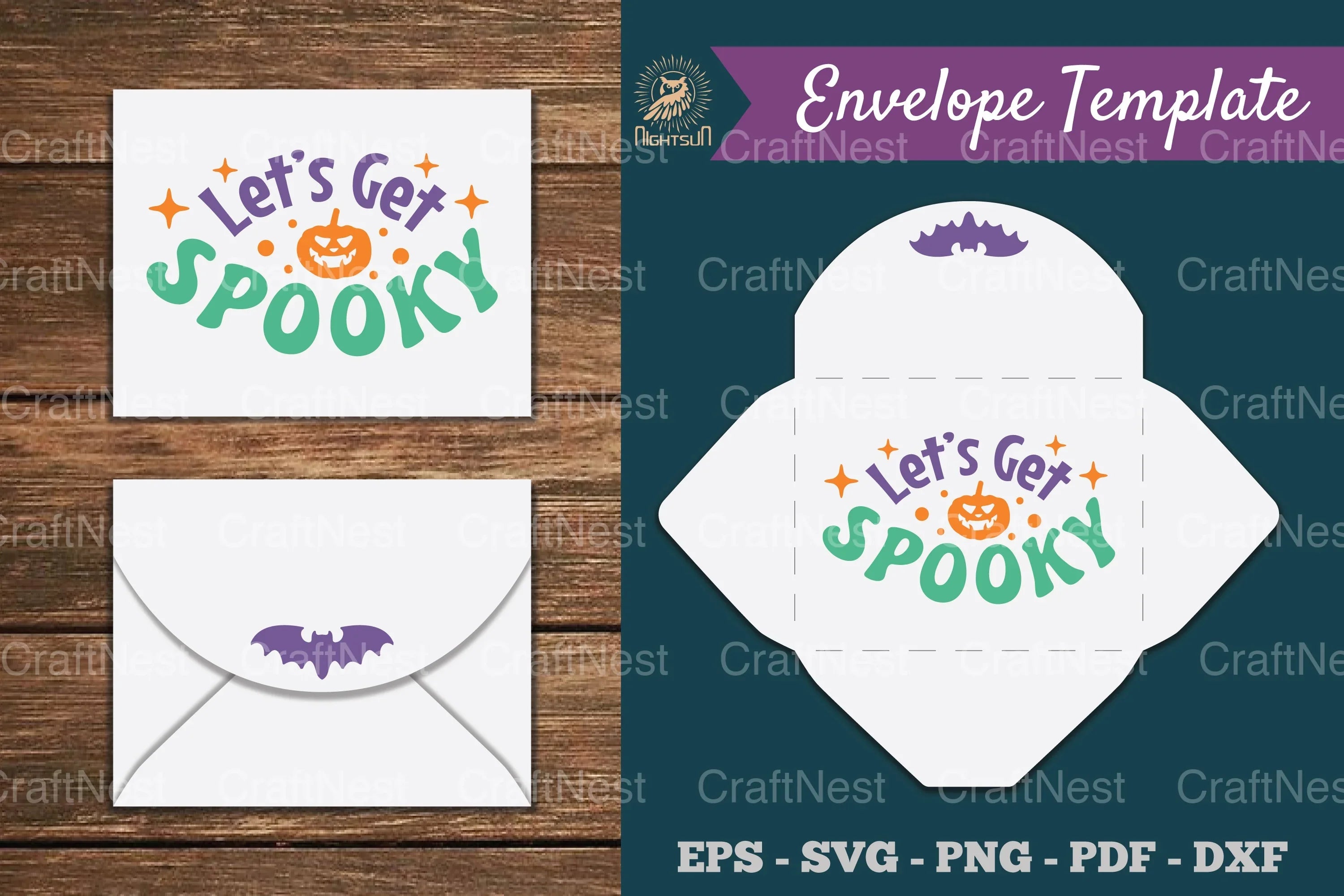 Let's Get Spooky Envelope Template SVG Bundle - CraftNest - Digital Crafting and Art
