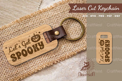 Let's Get Spooky Laser Cut Keychain Design - CraftNest - Digital Crafting and Art