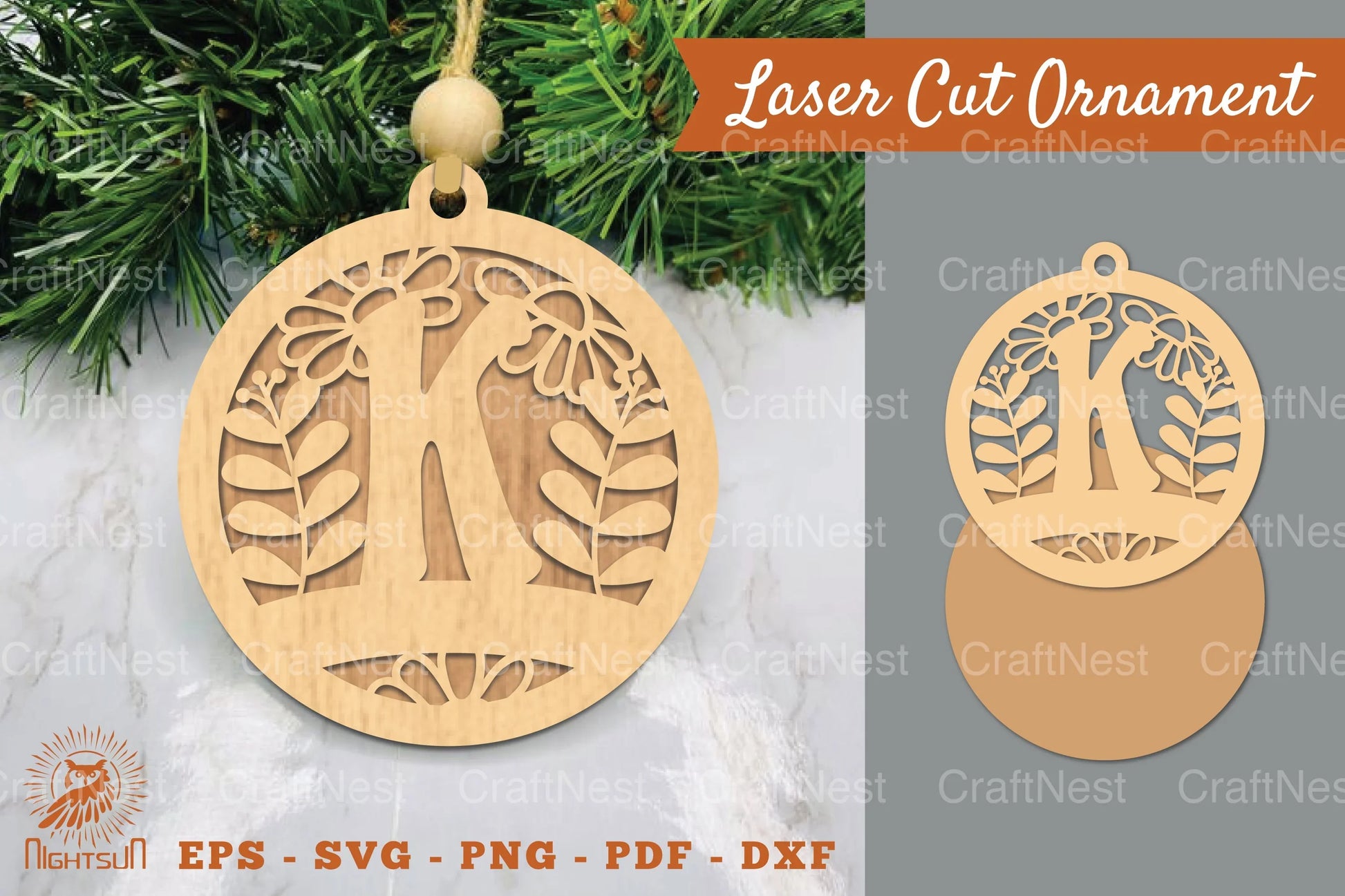 Letter K Laser Cut Ornament Clipart Bundle - CraftNest - Digital Crafting and Art