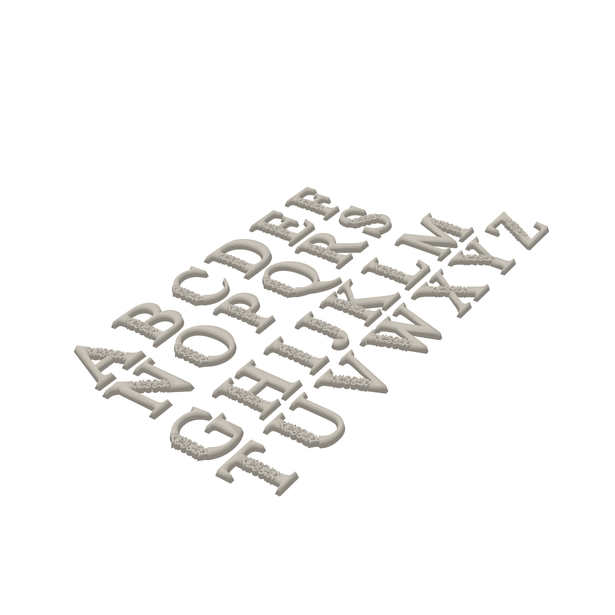 Letters 3D Print STL File
