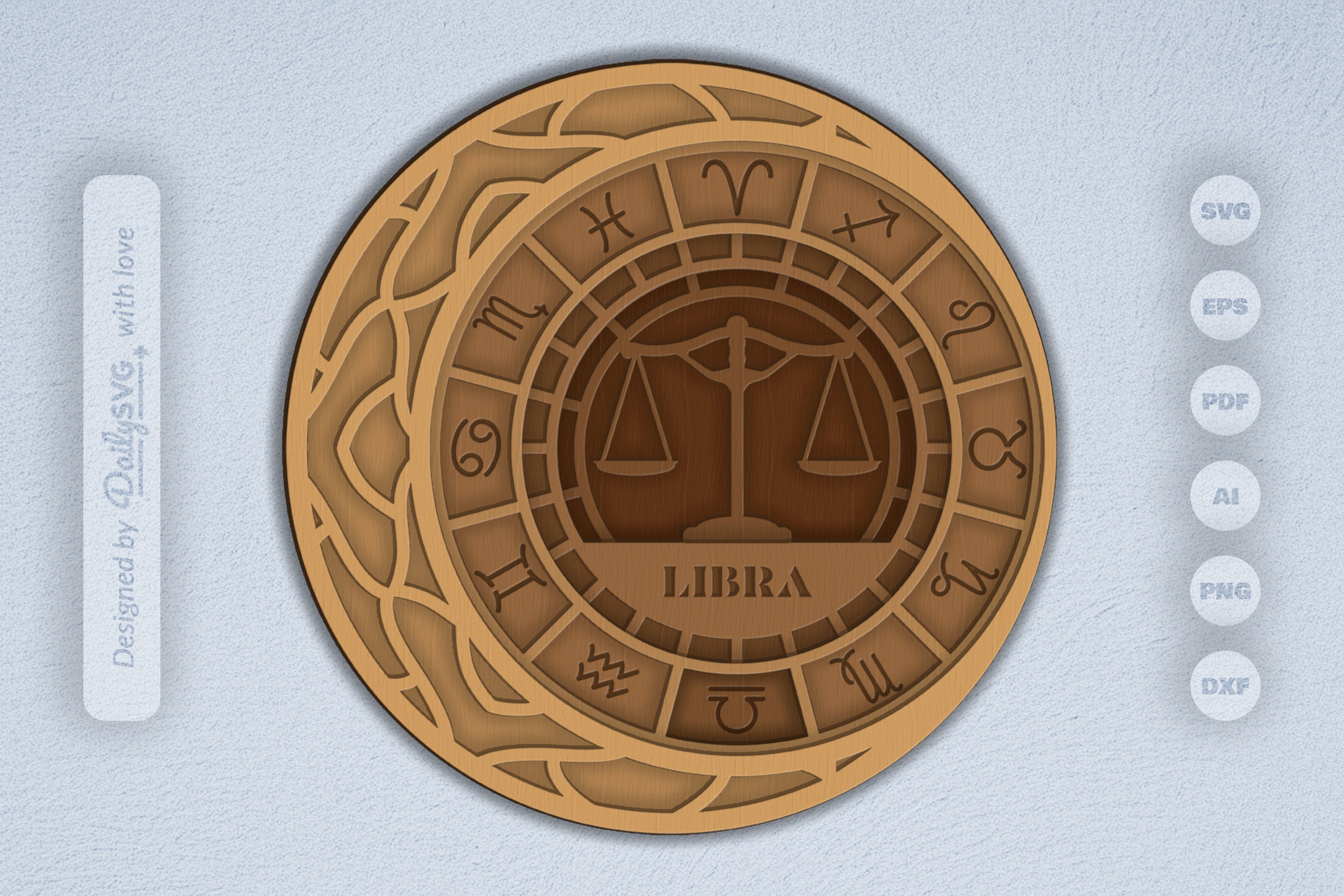 Libra Zodiac Laser Cut SVG Bundle