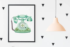 Vintage Light Green Floral Phone Design Clipart Bundle - CraftNest - Digital Crafting and Art