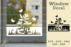 Lily Flower Window Decal Clipart Bundle - CraftNest - Digital Crafting and Art