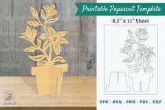 Lily Flowers Printable Cut Template Bundle - CraftNest - Digital Crafting and Art