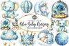 Little Prince Blue Baby Nursery Clipart Bundle  99