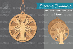 Lobster Laser Cut Ornament SVG Bundle - CraftNest - Digital Crafting and Art