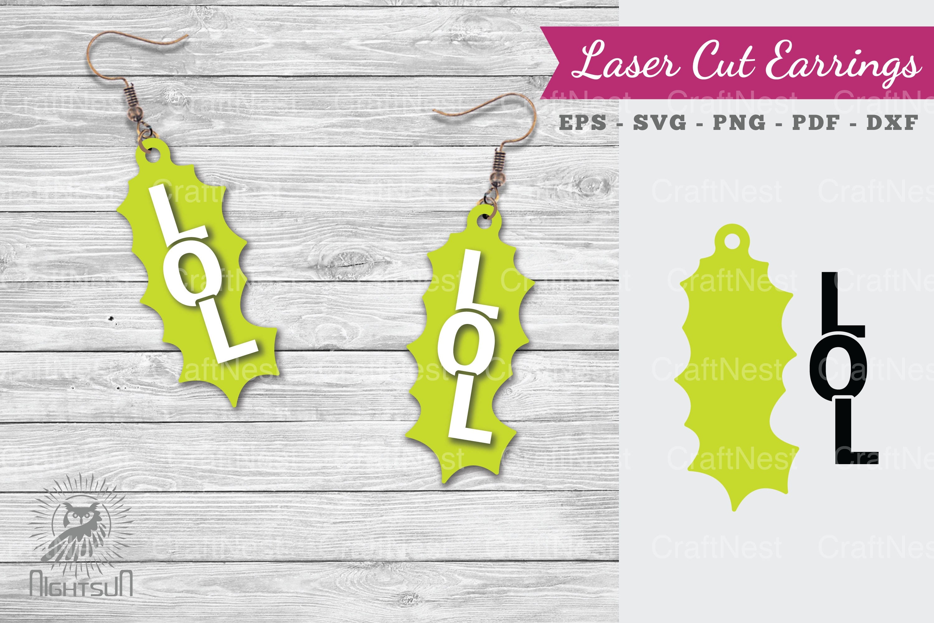 Lol Laser Cut Earrings SVG Bundle - CraftNest - Digital Crafting and Art