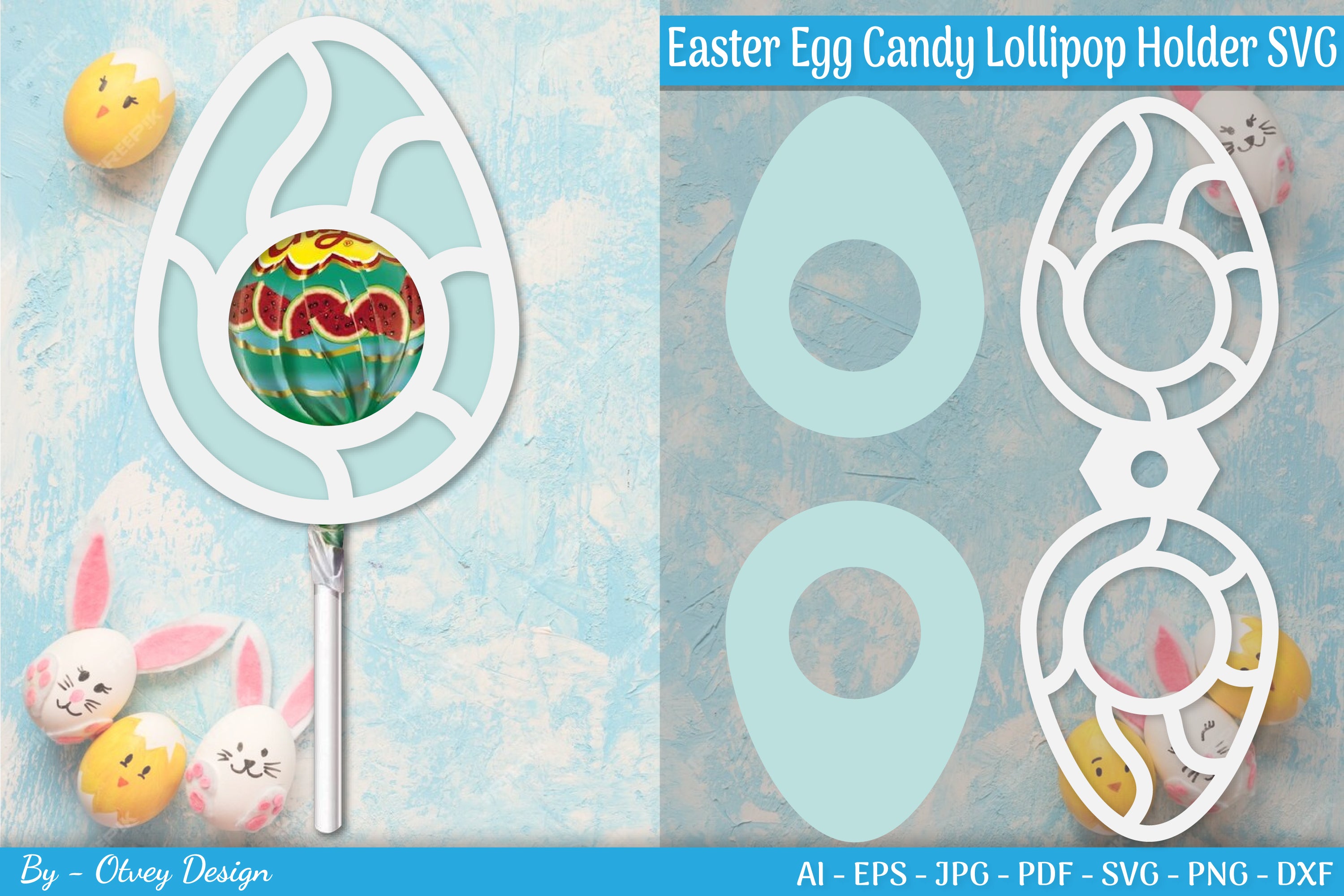 Lollipop Holder Easter Egg SVG Bundle 10 - CraftNest - Digital Crafting and Art