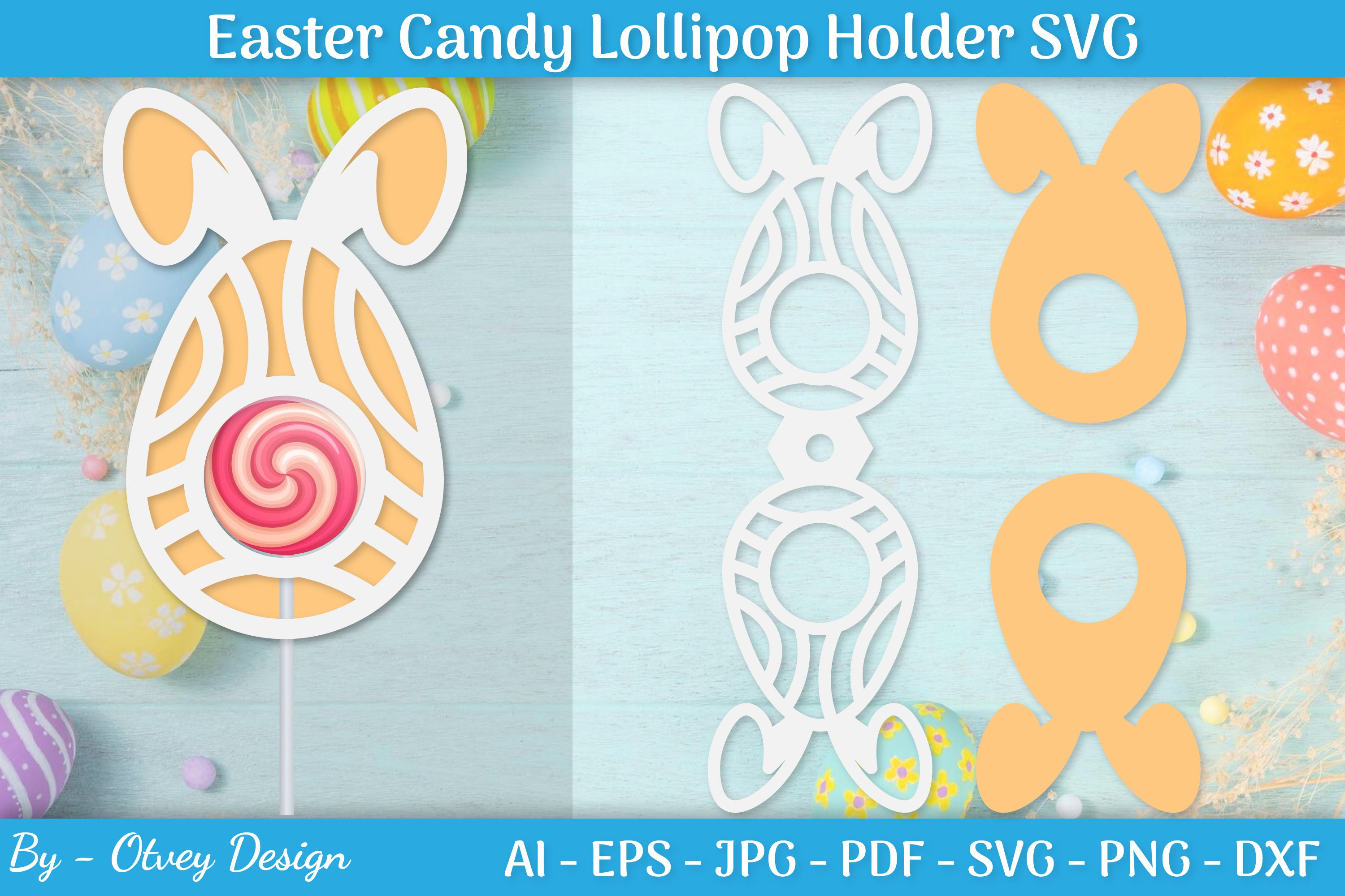 Lollipop Holder Easter Egg SVG Bundle 2 - CraftNest - Digital Crafting and Art