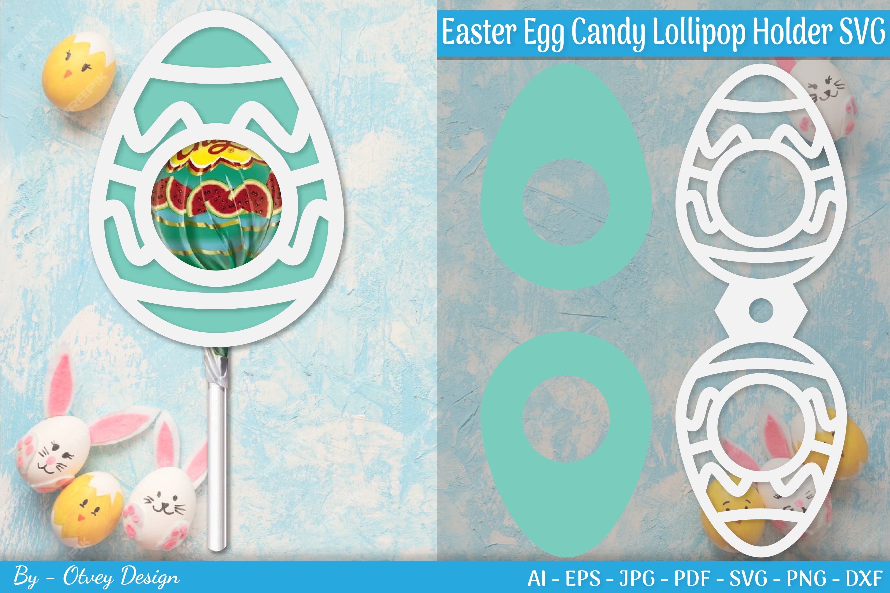 Lollipop Holder Easter Egg SVG Bundle 14 - CraftNest - Digital Crafting and Art