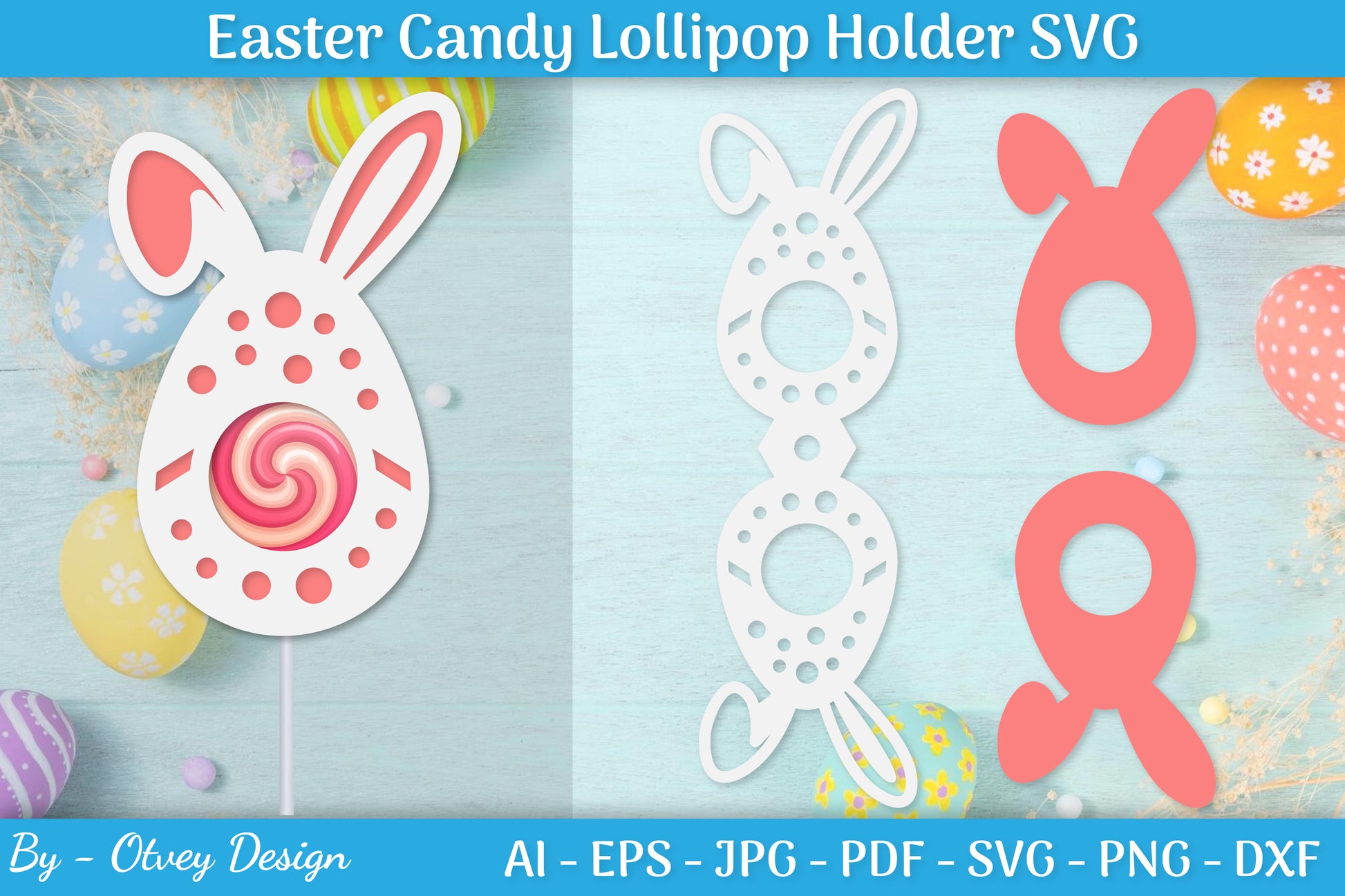 Lollipop Holder Easter Egg SVG Bundle 7 - CraftNest - Digital Crafting and Art