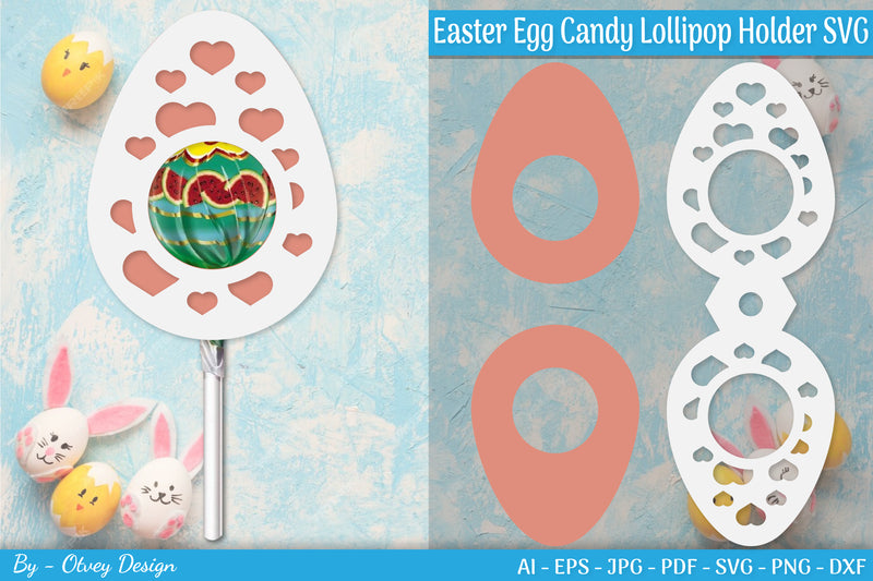 Lollipop Holder Easter Egg SVG Bundle 18 - CraftNest - Digital Crafting and Art