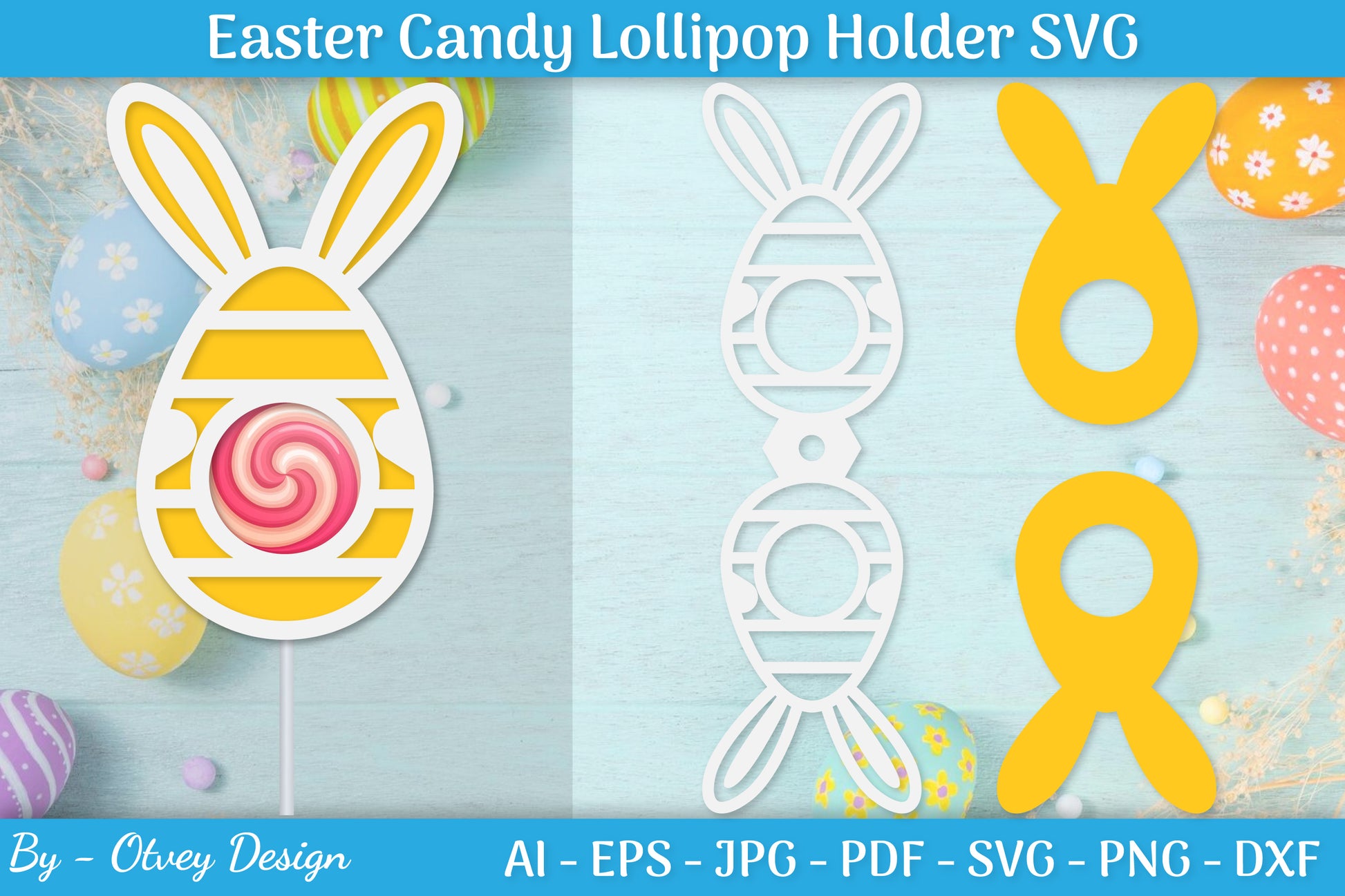 Lollipop Holder Easter Egg SVG Bundle 9 - CraftNest - Digital Crafting and Art