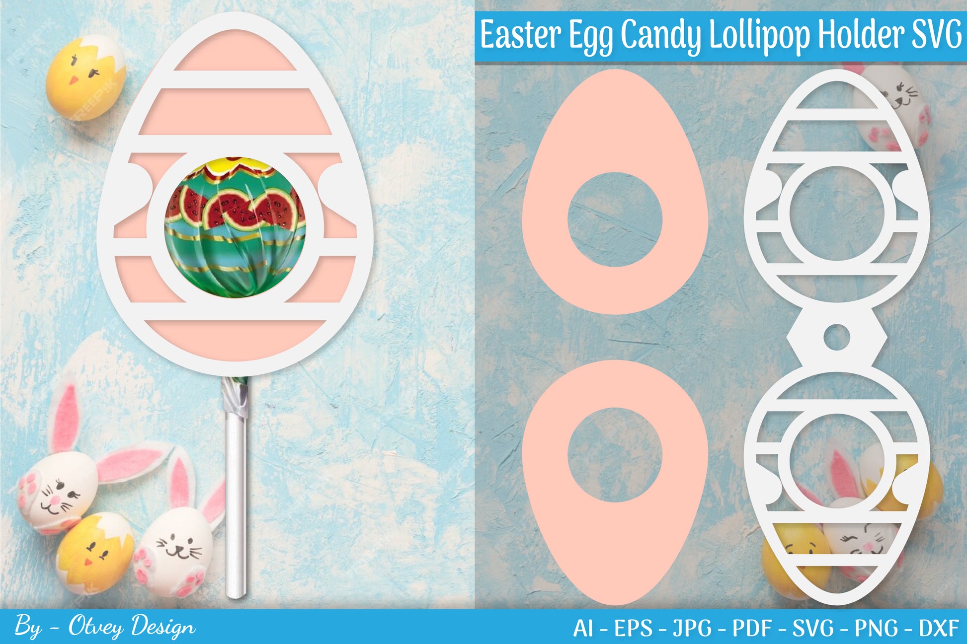 Lollipop Holder Easter Egg SVG Bundle 19 - CraftNest - Digital Crafting and Art