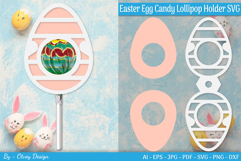 Lollipop Holder Easter Egg SVG Bundle 19 - CraftNest - Digital Crafting and Art