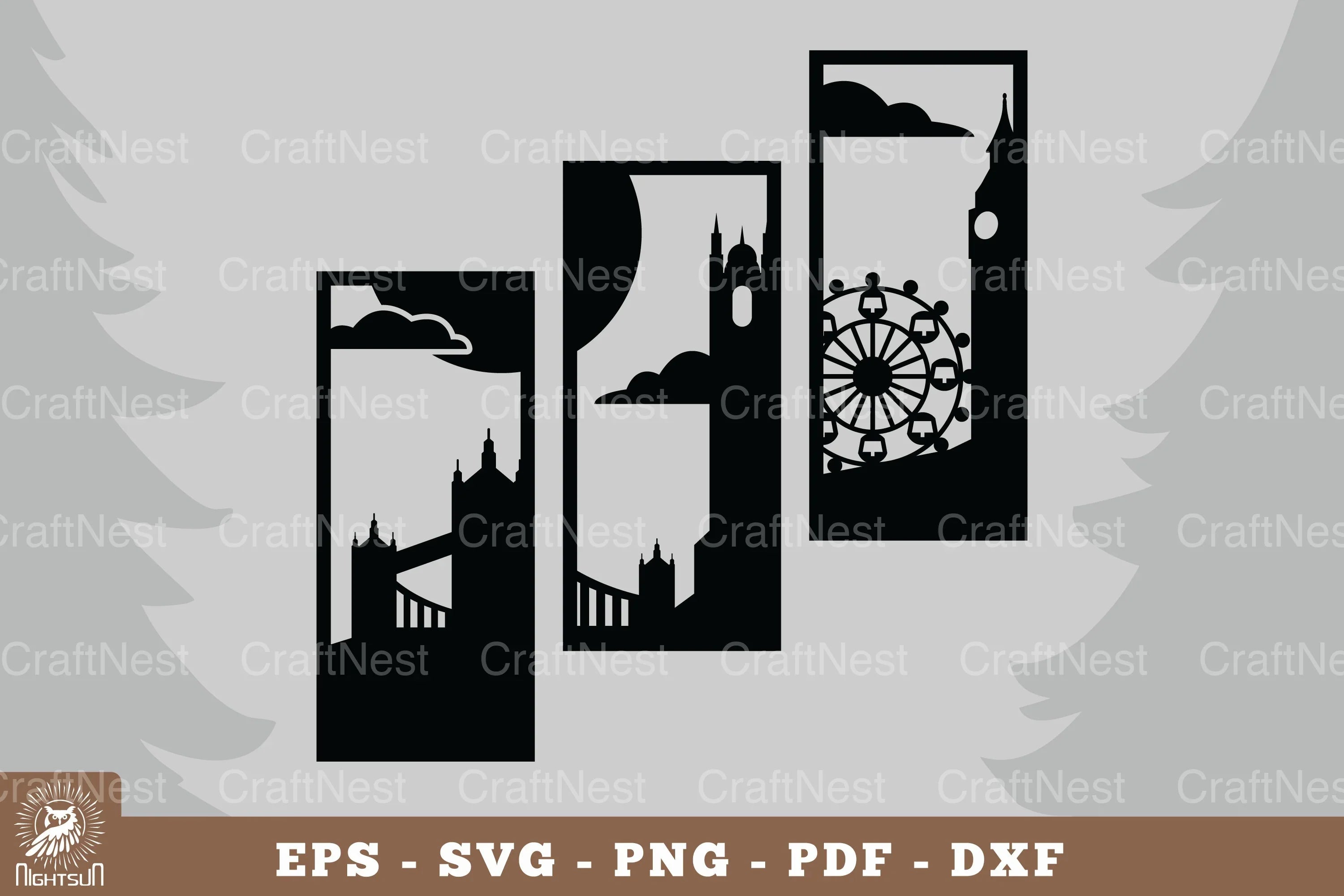 London City View Home Decor Clipart Bundle - CraftNest - Digital Crafting and Art
