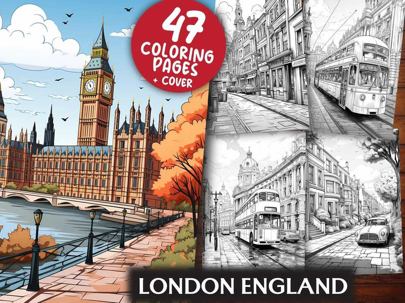 London England Coloring Books - CraftNest