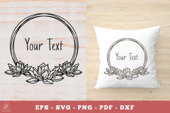 Lotus Flowers Monogram SVG Bundle - CraftNest - Digital Crafting and Art