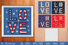 Love USA Shadow Box Layered Papercut SVG Bundle
