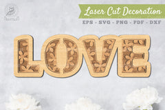Love 3D Lasercut Decoration Clipart Bundle - CraftNest - Digital Crafting and Art