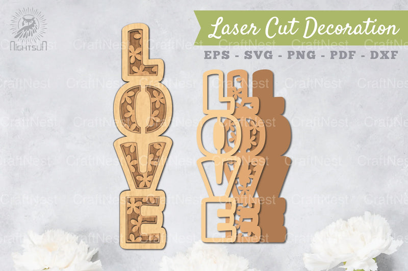 Love 3D Lasercut Decoration Clipart Bundle - CraftNest - Digital Crafting and Art