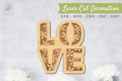 Love 3D Lasercut Decoration Clipart Bundle - CraftNest - Digital Crafting and Art