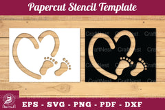 Love Baby Paper Cut Stencil Clipart Bundle - CraftNest - Digital Crafting and Art
