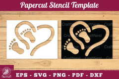 Love Baby Paper Cut Stencil Clipart Bundle - CraftNest - Digital Crafting and Art
