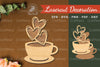 Love Coffee Laser Cut Decoration Clipart Bundle